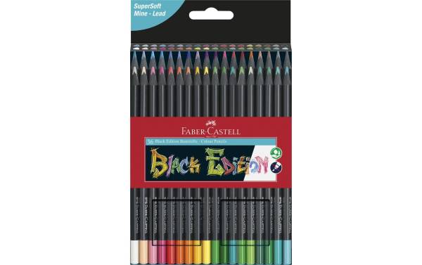 Farbstifte Black Edition neon Farben ass. 36 Stück FABER-CA. 116436