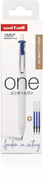 UNI-BALL Gel-Roller ONE 0.7mm UMNS/07/1+3R blau