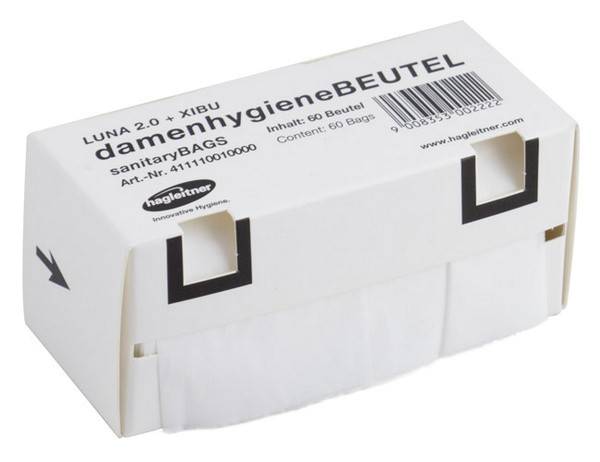 20x HAGLEITNER sanitaryBAGS Hygienebeutel PE – 1 Karton