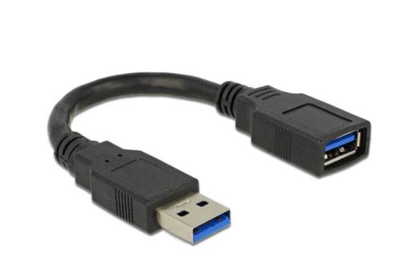 Delock USB 3.0-Verlängerungskabel USB A – USB A 0.15 m