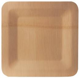 PAPSTAR Bambus-Teller "pure", eckig, 180 x 180 mm, 10er