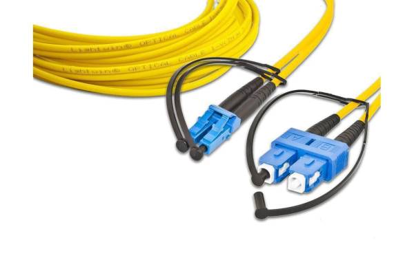Lightwin LWL-Patchkabel LC-SC, Singlemode, Duplex, 1m