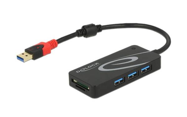 Delock Dockingstation USB 3.1 – 3x Typ-A + SD / Micro SD Reader