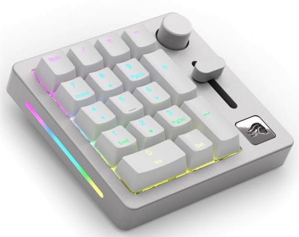 Glorious GMMK Wireless Numpad – Fox Switches – grey/white