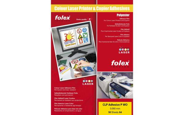 Laserfolie CLP A4 selbstklebend 50 Folien FOLEX 2999W.050