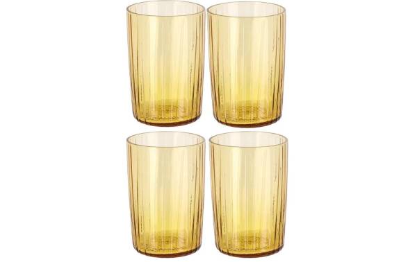 Bitz Trinkglas Kusintha 280 ml, 4 Stück, Amber
