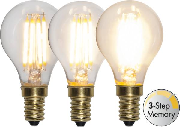 LED Leuchtmittel E14 P45 Soft Glow 3-step