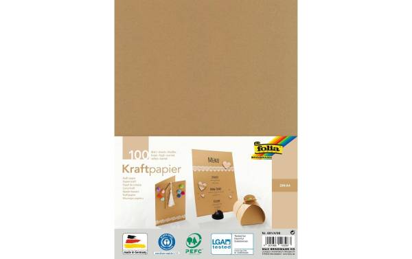 folia Kraftpapier, 120 g/qm, DIN A4, 100 Blatt