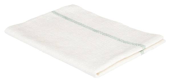 100x Bodentuch Effekt ca. 250g/m² 25er weiss mit grünem Streifen 500x550mm