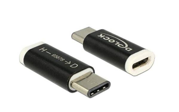Delock USB 2.0 Adapter USB-MicroB Buchse – USB-C Stecker