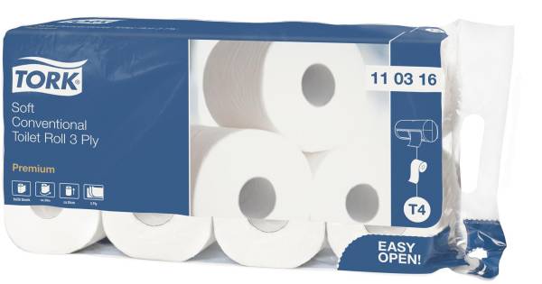 TORK Toilettenpapier Premium T4 110316 250 Blatt, 3-lagig 8 Stück