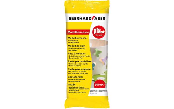 Eberhard Faber Modelliermasse EFA PLAST Classic 500 g, Weiss