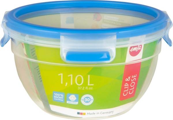 emsa Frischhaltedose CLIP & CLOSE, 0,85 Liter, transparent