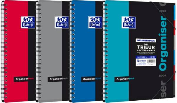Oxford Studium Collegeblock 'ORGANISERBOOK', A4+, kariert