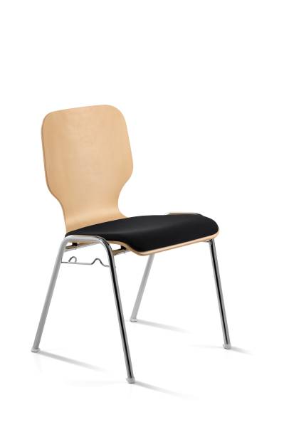 MAYER Besucherstuhl Wood Comfort 21160401 stapelbar, 1 Polster