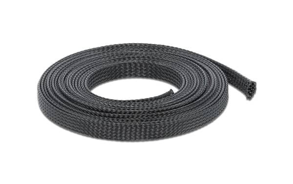 Delock Kabelschlauch 10mx12mm, dehnbar Schwarz