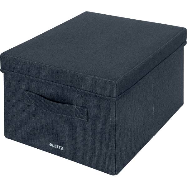 LEITZ Aufbewahrungsbox mit Deckel 6144-00-89 samtgrau 2 Stk. 28.5×20.3x38cm