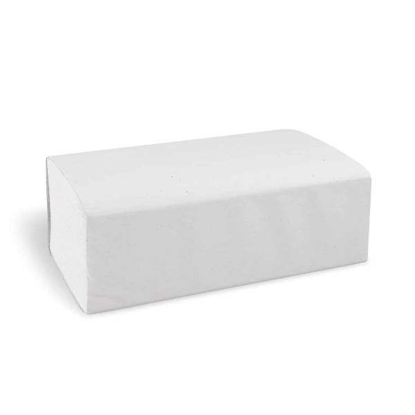 Papier-Falthandtuch Zick-Zack, V-Falz 2-lagig weiß 23 x 23 cm – 3200 Stück