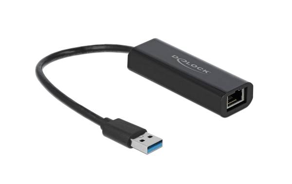 Delock Netzwerk-Adapter USB-A – RJ45, 2,5Gbps Schwarz