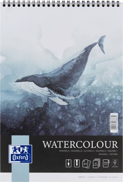 OXFORD Art Aquarellblock A4 400167561 blanko, 300g 10 Blatt