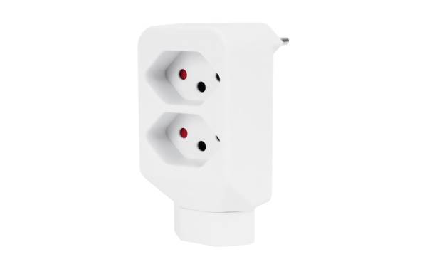 STEFFEN Mehrfachadapter 2 + 1x T13, Weiss
