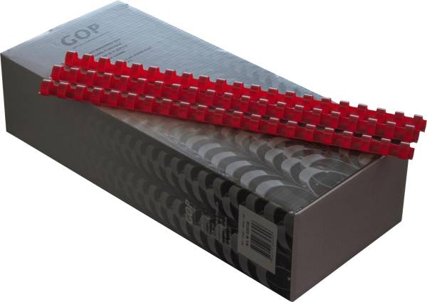 Plastikbinderücken 12mm, rot 100 Stück GOP 20738