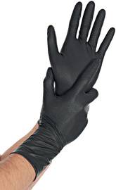 HYGOSTAR Nitril-Handschuh "POWER GRIP LONG", S, schwarz
