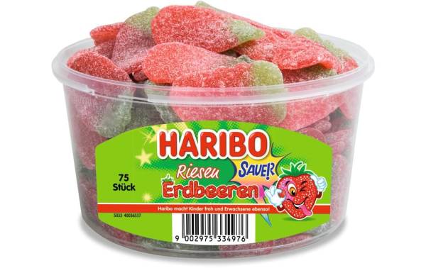 Haribo Saure Riesen Erdbeeren 75 Stück
