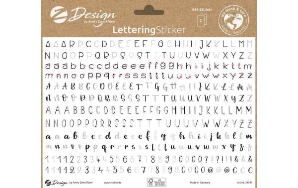 AVERY ZW. Zweckform ZDesign Trend Sticker LETTERING Buchstaben