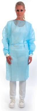 HYGOSTAR PP-Kittel für Besucher/Patienten/Personal, L, blau