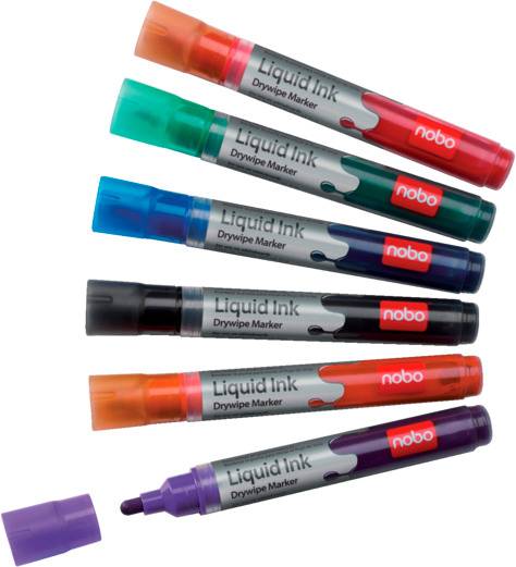 Liquid Ink Marker Blister 6 Farben NOBO 1901419