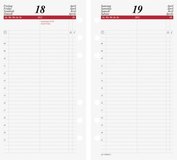 rido idé Kalender-Einlage "Tageskalendarium" 2024