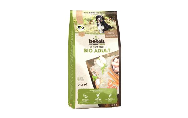 Bosch Tiernahrung Trockenfutter Bio Adult Huhn &amp; Apfel, 1 kg