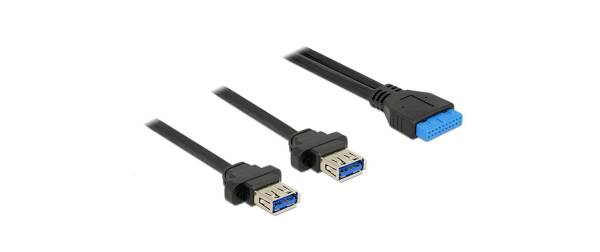 Delock USB 3.0-Einbaukabel Pinheader – USB A 0.8 m