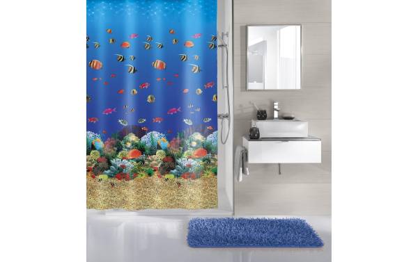 Kleine Wolke Duschvorhang Malediven 180 x 200 cm, Mehrfarbig