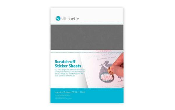 Silhouette Aufkratz Stickerpapier – silber