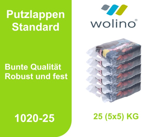 1 Karton à 25 KG Putzlappen Standard – 5 x 5 KG