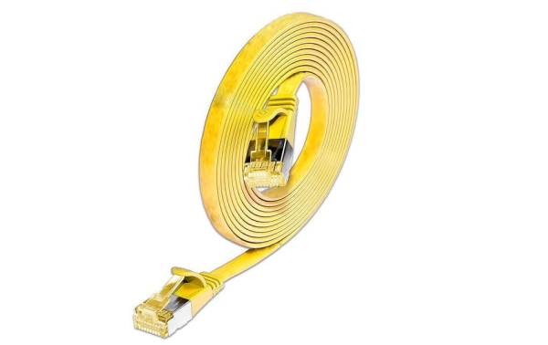 SLIM Slimpatchkabel Cat 6A, U/FTP, 0.25 m, Gelb