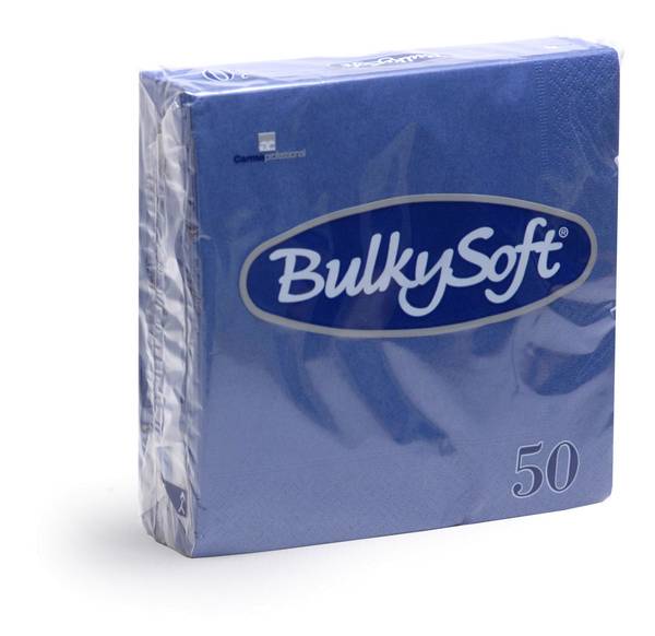 Servietten Bulkysoft 2-lagig, 1/4 Falz blau 33x33cm -1200 Stück