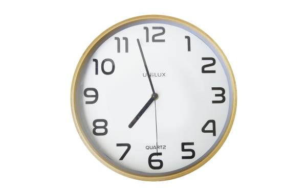 UNiLUX Wanduhr/Quarzuhr "BALTIC", Durchmesser: 300 mm, braun