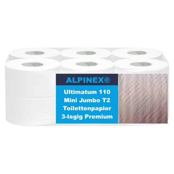 Ultimatum Mini Jumbo Toilettenpapier 3-lag Ø19 cm 110m 100% Zellstoff