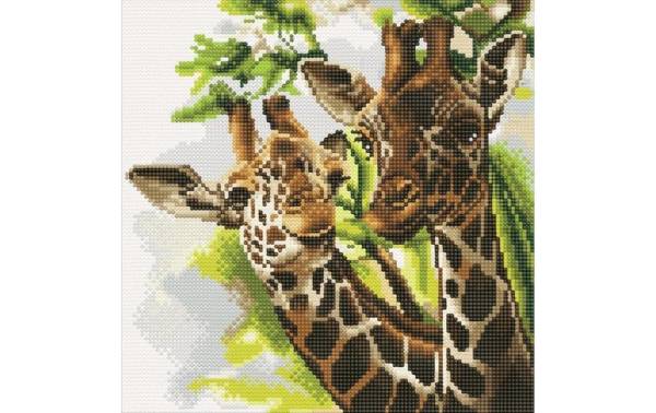 CRAFT Buddy Bastelset Crystal Art Kit Friendly Giraffes 30 x 30 cm