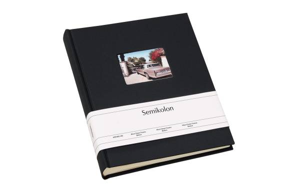 Semikolon Fotoalbum Finestra Medium Schwarz, 80 cremeweisse Seiten