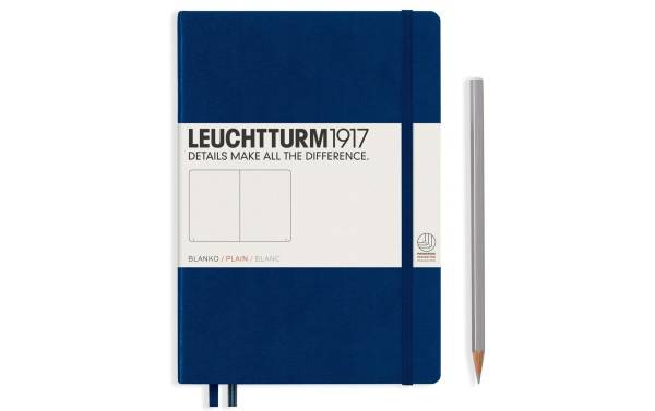 Leuchtturm Notizbuch Medium A5, Blanko, 2-teilig, Marineblau