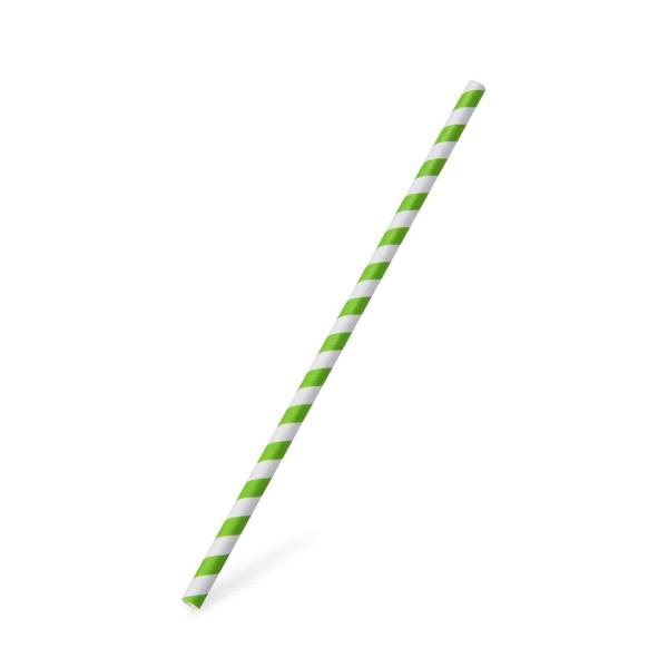 Papiertrinkhalm Spirale grün JUMBO 8mm x 25cm – 100 Stück