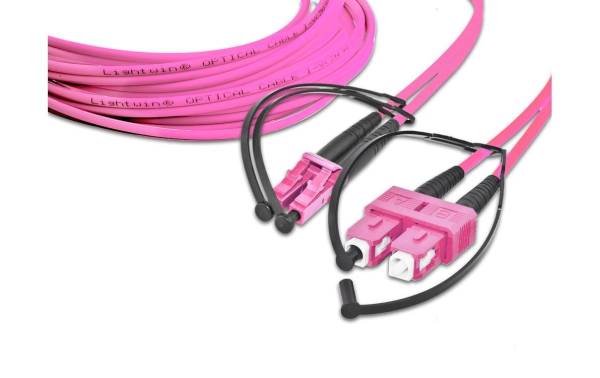 Lightwin LWL-Patchkabel LC-SC, Multimode, Duplex, OM4, 15m