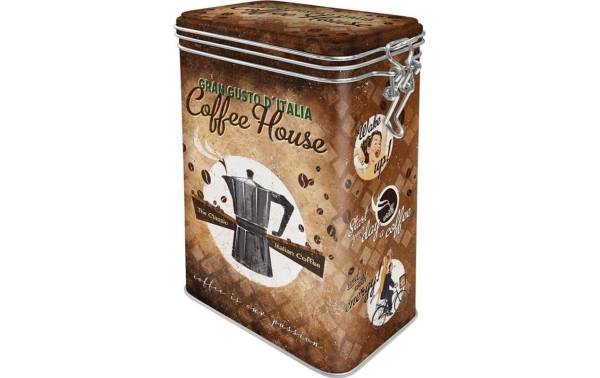 Nostalgic Art Vorratsdose Coffee House 1.3 l, Braun/Schwarz/Weiss
