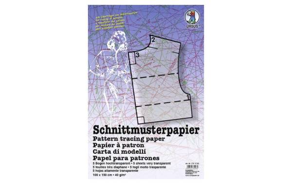 Schnittmusterpapier 100x150cm 40g, transparent 5 Blatt URSUS 2761000