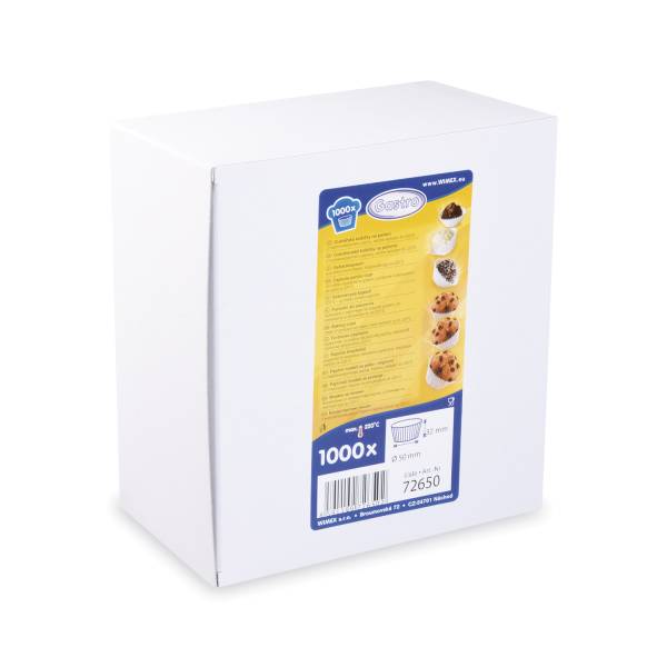 Gebäckkapsel (PAP) weiß 50 x 32 mm – 1000 Stück