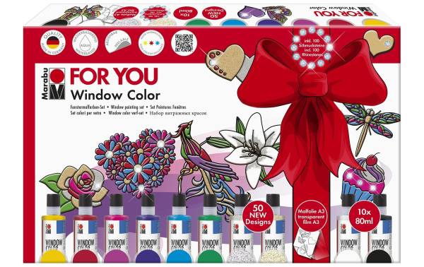Marabu Window Color "fun & fancy", Set FOR YOU